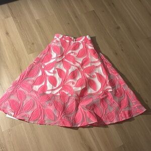 Hot pink floral skirt